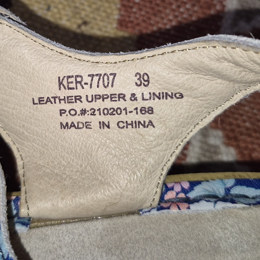 🔥Alegria PG Lite 39 8.5 Springer Floral Print Leather Sandal Rocker Platform - Picture 9 of 11